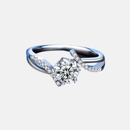 Moissanite 925 Sterling Silver 1CT Ring