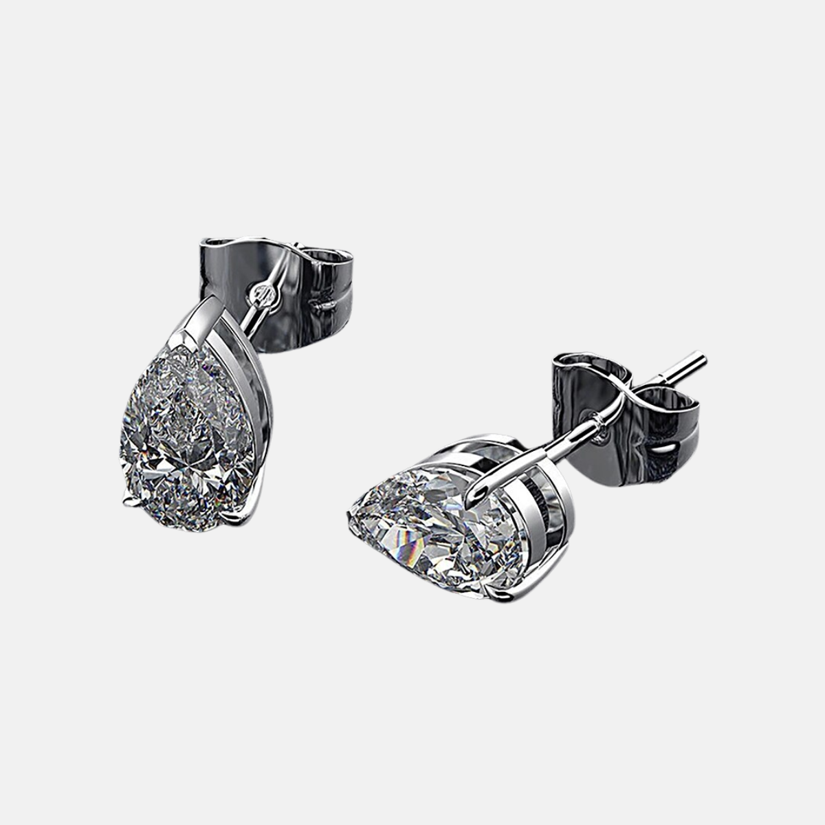 2CT Pear Moissanite Diamond Earrings S925 Sterling Silver